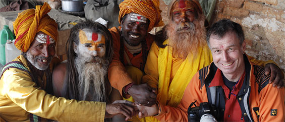 Gruppenbild mit Sadhus